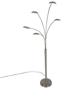 Lampă de podea din oțel incluzând LED cu dimmer tactil - Sixties Trento