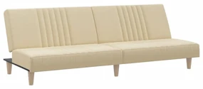 351884 vidaXL Canapea extensibilă, crem, material textil