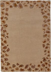 Covor în culoare naturală țesut manual din amestesc de lână 160x230 cm Leopard Frame – Flair Rugs