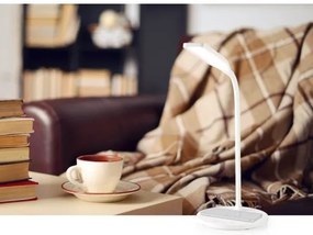 Lampă dimabilă cu funcție de încărcare fără fir Nedis LTLGQ4M2WT Qi LED/5,5W/230V 2700-6500K