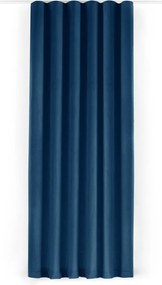 Draperie albastră dimout (semi-opacă) din catifea 140x270 cm Velto – Filumi