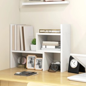 HOMCOM Raft de birou modular, organizator de birou multifuncțional, 2 piese, MDF, alb | Aosom Romania