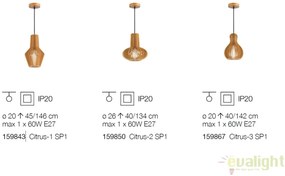 Lustra lemn design natural CITRUS-1 SP1 159843