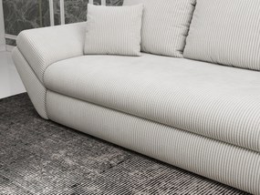 Canapea extensibilă dumonde cu ladă de depozitare si sezut confortabil din spuma high-density, Loana Zoom Cream 250x100 cm
