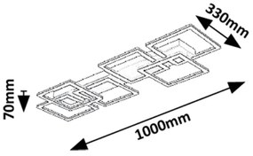 Rabalux 71390 - Plafonieră LED FATMA, dimabilă, 40W, 230V, 3000-6500K, cu telecomandă