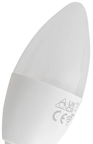 Set de 5 becuri LED Smart E14 C37 Opal RGBW 4.9W 470 lm 2700-6500K