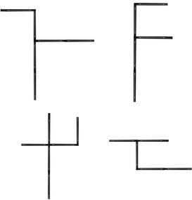 Sistem de iluminat modern pe șină cu 5 spoturi negre monofazate - Iconic Ivy