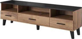 Comoda TV LOTTA, stejar wotan/negru, PAL, 80x40x53 cm