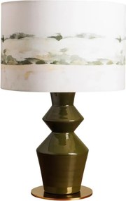 Lampa de masa, din metal lacuit, cu abajur din bumbac, Rivage
