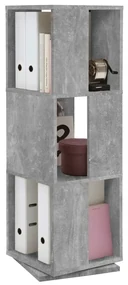 428795 FMD Dulap rotativ de dosare deschis, gri beton, 34x34x108 cm