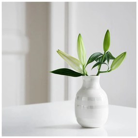 Vază din gresie Kähler Design Omaggio, înălțime 12,5 cm, alb