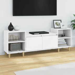 Comoda TV, alb, 160x35x55 cm, lemn prelucrat