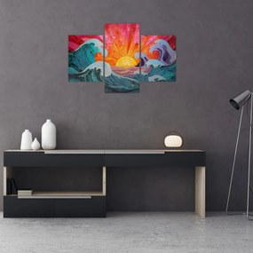 Tablou - Mozaic de valuri (90x60 cm)