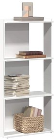 vidaXL Bibliotecă cu 3 niveluri, alb, 60x30x120 cm, lemn de prelucrare