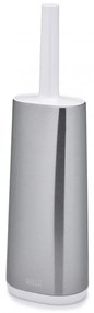 Perie de toaleta Joseph Joseph Flex 70517, Cap flexibil in forma de D, Otel inoxidabil, Alb/Inox