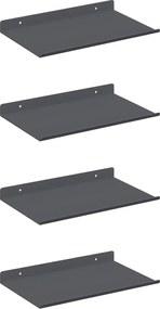 vidaXL Raft suspendat Pe perete 4 pcs Antracit 30 x 18 x 2,5 cm Oțel