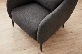 Fotoliu Venus, Poliester / Linen, Antracit