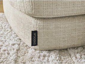 Colțar bej cu tapițerie din chenille (cu colț pe partea stângă/cu șezlong) Leonore – Bobochic Paris