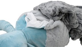 URSULET BOB de plus cu paturica cocolino in interior, albastra