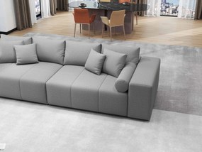 Canapea extensibilă dumonde cu ladă de depozitare si sezut confortabil din spuma high-density, Marbela Enjoy Grey XXL 295x100 cm