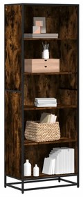 vidaXL Bibliotecă, stejar fumuriu, 60x35x170,5 cm, lemn prelucrat