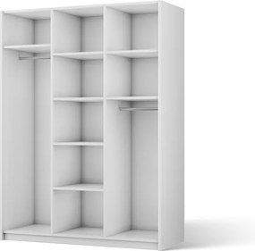 Dulap Bregma III Hinged – 148x58x204 cm – Alb – Bregma III Hinged Dulap – Varianta 1
