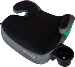 Inaltator auto XXL cu ISOFIX si suport pahar NOVOKIDS Splend'or Edition HF-02, R129 i-Size, 125-150 cm, Negru
