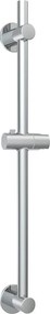 Tijă de duș argintiu-lucios autoadezivă din oțel inoxidabil 70 cm cu suport glisant – Wenko