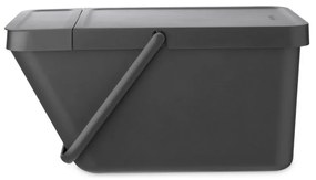 Cos depozitare sau reciclare Brabantia Sort&Go 1006310, 20 L, 22,5x45x28 cm, Stivuibil, Plastic, Gri închis
