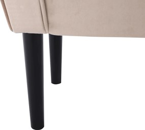 Bancă, catifea Velvet, grej/negru, BURDA