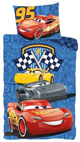 Disney Mașini Track Stars set lenjerie de pat pentru copii 100×135 cm, 40×60 cm