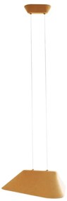 Lustra LED suspendata design modern Carbon galben