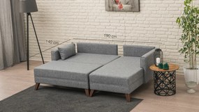 Canapea extensibilă de colț Bella Corner Right 2Grey