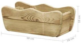 Strat inaltat de gradina, 50x18x18 cm, lemn de pin tratat 1, 50 x 18 x 18 cm