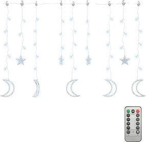 vidaXL Lumini lună și stele, 345 LED-uri, alb rece, cu telecomandă