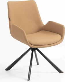 HR240 BAZA STEA Scaun Carmel Piele Ecologica Premium Soft cu Bază Neagră