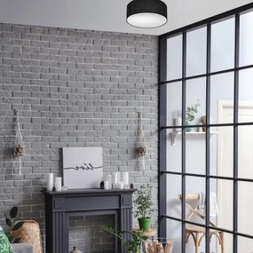 Plafonieră SIRJA DOUBLE 2xE27/15W/230V d. 35 cm negru