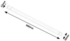 Rabalux 1452 - Lampă LED design minimalist BATTEN LED/30W/230V