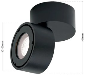 Spot LED aplicat reglabil iluminat exterior IP65 HARVEY negru