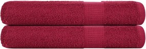 vidaXL Prosoape FROGN 2 buc., Bordeaux, 100x200 cm, 360 g/m²