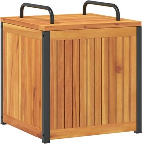 vidaXL Cutie de perne de exterior 45x45x45/53cm lemn masiv acacia/oțel