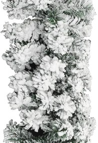 Ghirlanda de Craciun cu zapada, verde, 5 m, PVC