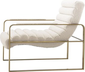 Fotoliu elegant design LUX Olsen, boucle crem 115043 HZ
