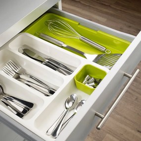 Sertar pentru tacâmuri Joseph Joseph Drawer Store Cutlery, alb/verde