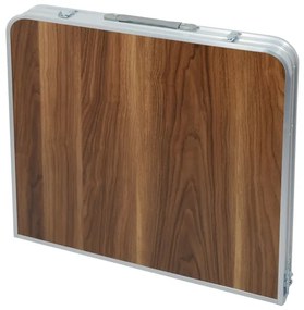 Masă pliabilă de tabără maro/crom