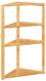 Etajera colt baie 36.5x33.5x80 cm Lemn Natur