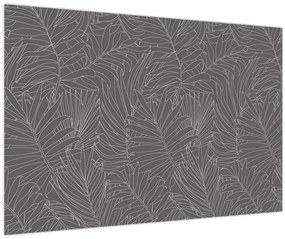 Tablou - Frunze de palmier gri (90x60 cm)