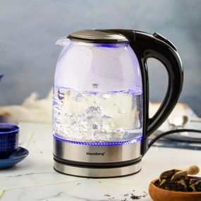 Fierbător electric din sticlă cu LED, 1.7 L, Klausberg KB-7886