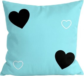 Husa de perna din microfibra CORAZON 45x45 cm, albastru
