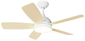 Ventilator LED dimabil de tavan Aigostar 20W/230V 2700-6500K 132 cm alb/bej + telecomandă